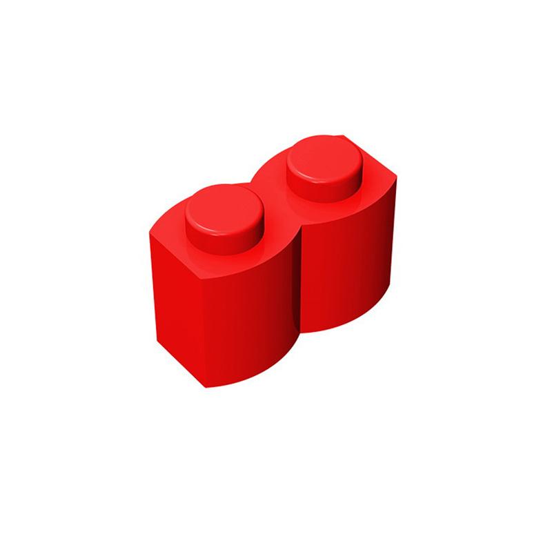 50pcs 30136 Brick Modified 1 X 2 with Log Profile Brick Collection Bulk Modular GBC Toy For Technical MOC Buildings Blocks