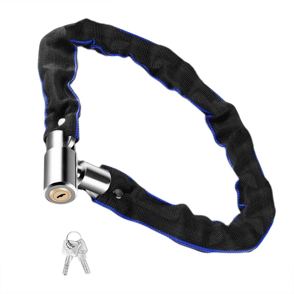 Antitheft Mountain Bike Lock Portable Bike Chain Lock Road Bike Safety Chain Lock With 2 Key for Scooter, Motorcycle