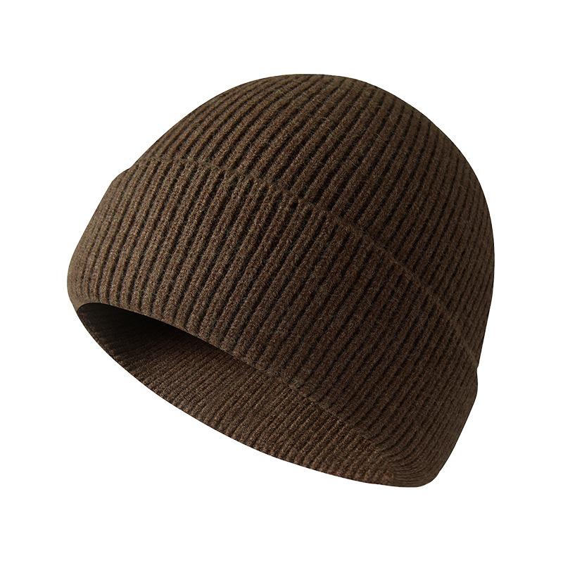 Light Board Hat Men's Autumn and Winter Solid Color Wool Hat Knitted Pullover Hat Warm Ear Protector Cold Hat Street Dance Hat Tide