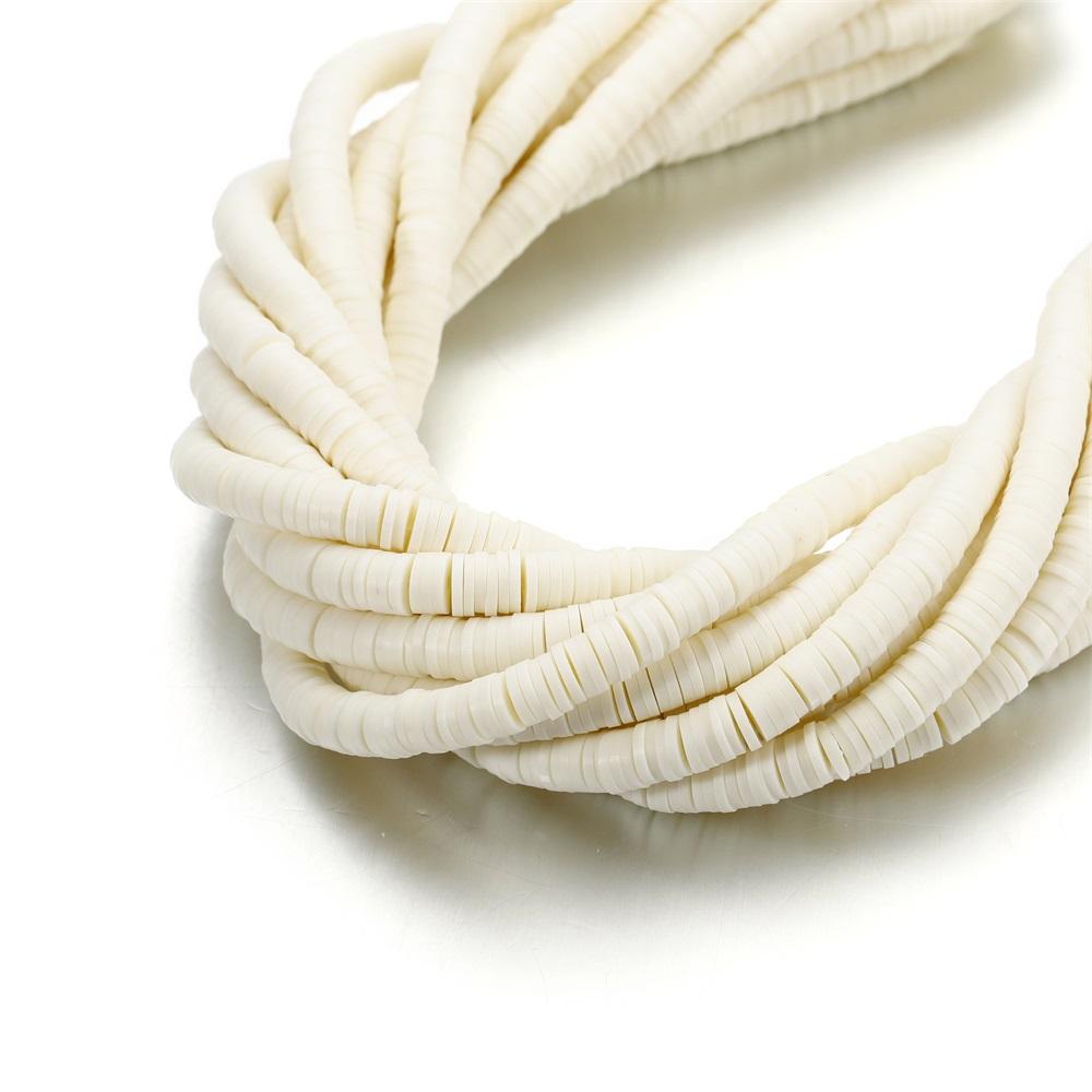 370Pcs/Lot 6mm Flat Round Polymer Clay Beads Chip Disk Loose Spacer Handmade Beads for DIY Jewelry Making Bracelet Necklace
