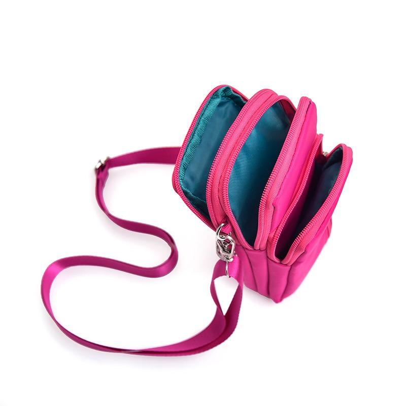 Women Nylon Shoulder Bag Wallet Phone Bag Mini Crossbody Messenger Bag Travel Passport Purse