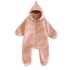 Baby Kleinkind Fleece Overall, Herbst Winter Baby Kapuzen Warm Reißverschluss Strampler Outfit für Jungen Mädchen