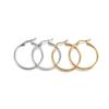 Gold Stainless Steel Earrings 15-50mm Loop Earrings Hoop Open Earring Hook Base Ear Ring Diy Jewelry Findings Accessorie