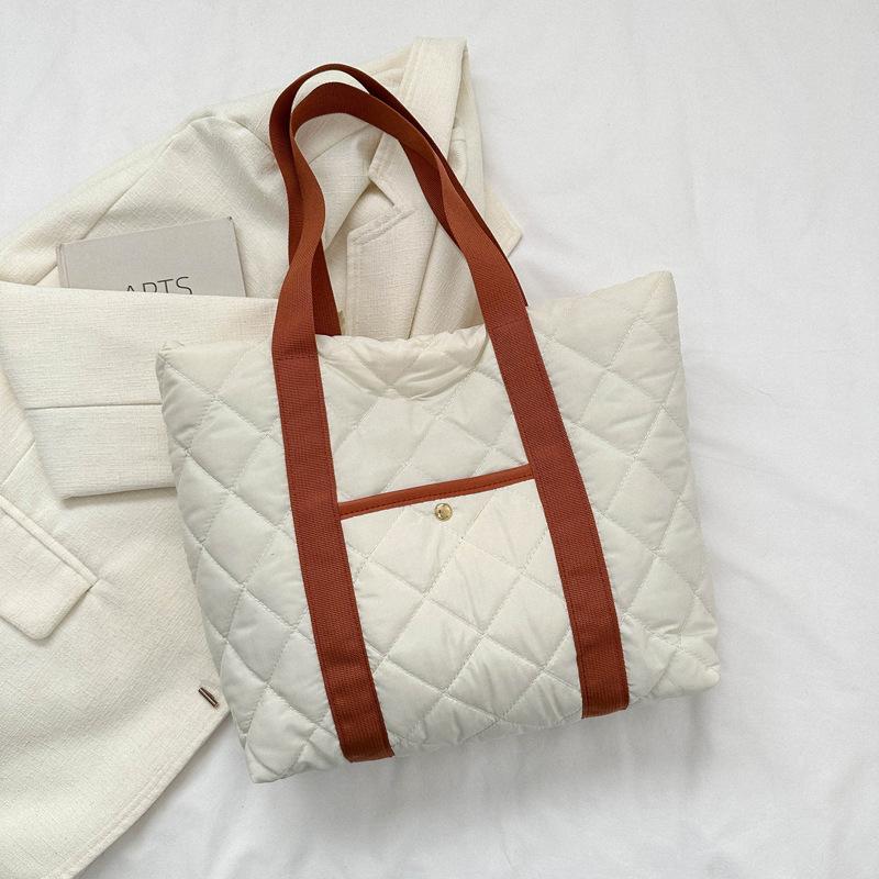 High-value diamond embroidery thread large-capacity tote bag 2025 autumn and winter new trendy fashion versatile shoulder bag