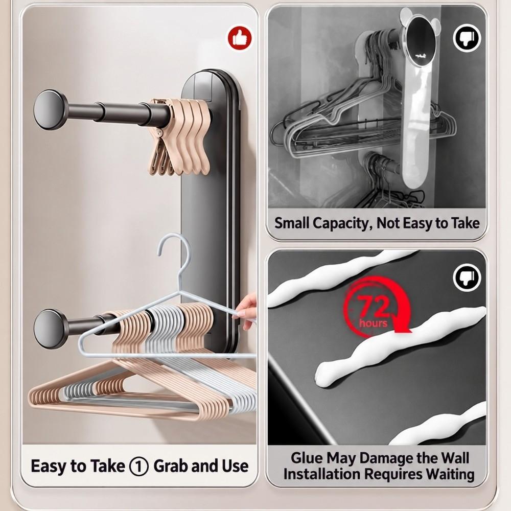 Double Layer Clothes Rack Organizer Telescopic Clothes Hanger Storage  Home Use