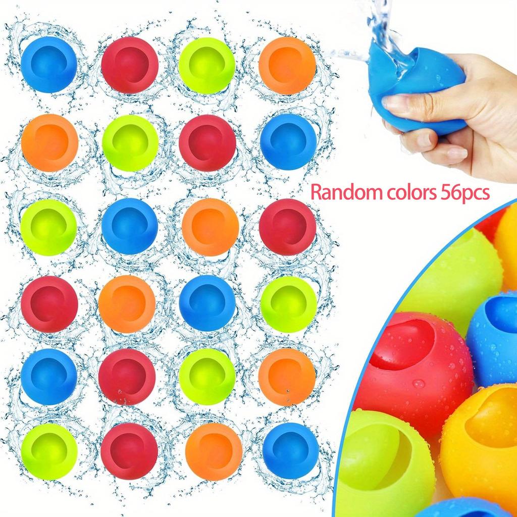 Refillable Water Balls for Pool, Outdoor Water Bombs Toys, Water Games Quick Fill Water Balloon for Backyard for Swimming Pool
