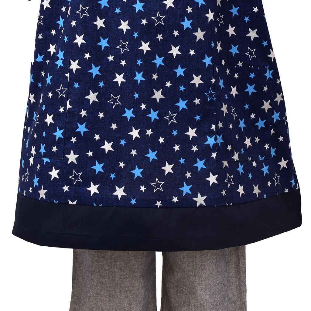COLORFUL CANDY STYLE Short Sleeve Smock Brilliant Star Navy Set of Cool Short Sleeve Kindergarten Elementary School Calligraphy N1330813 (100-110cm)
