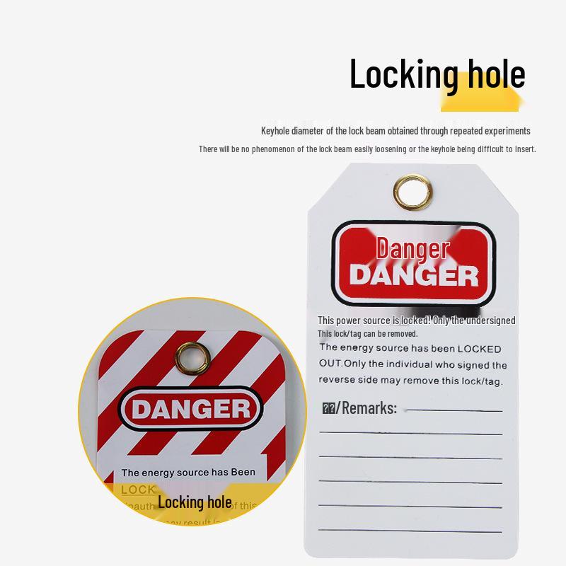 Customizable PVC LOTO Safety Tag for Lockout/Tagout Procedures