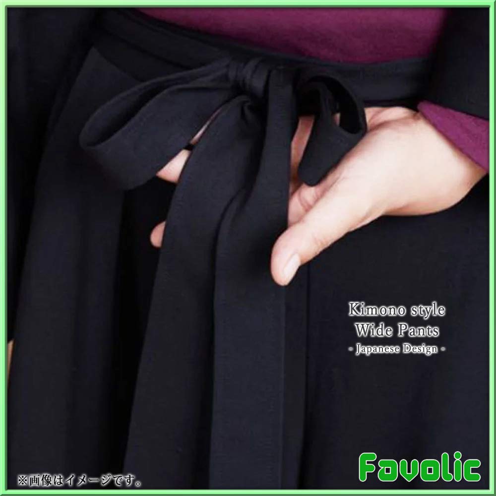 pants with a Japanese featuring a noble embroidery and Japanese suitable for happi and Favolic Free Kimono-style wide-leg design, pattern. Unisex,