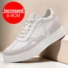Fashion Breathable Sneakers Man Elevator Shoes Height Increase Insole 8cm Leather Taller Shoes Men Leisure Fashion Sports Plus Size37-44