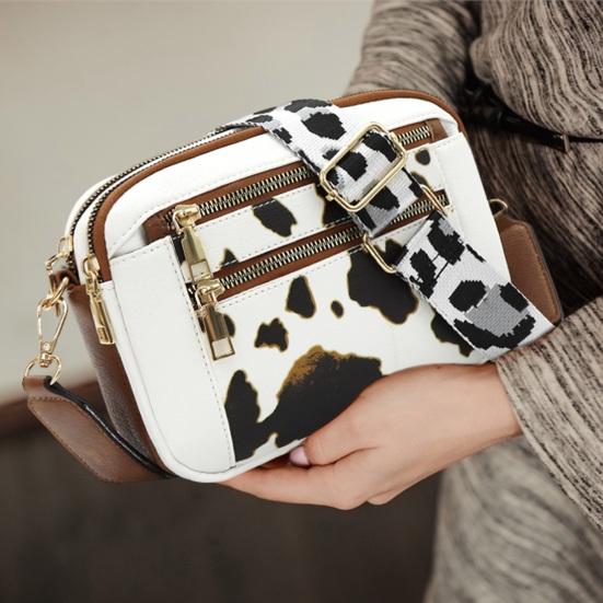 Women's Crossbody Bag Faux Leather Small Shoulder Bag with Adjustable Strap Crossbody Purse for Daily Travel Commute