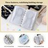 Zippered Binder Pocket Detachable Ring Needle Storage Bag 6 Hole PVC 12 Zippered Pocket Knitting Needle Case