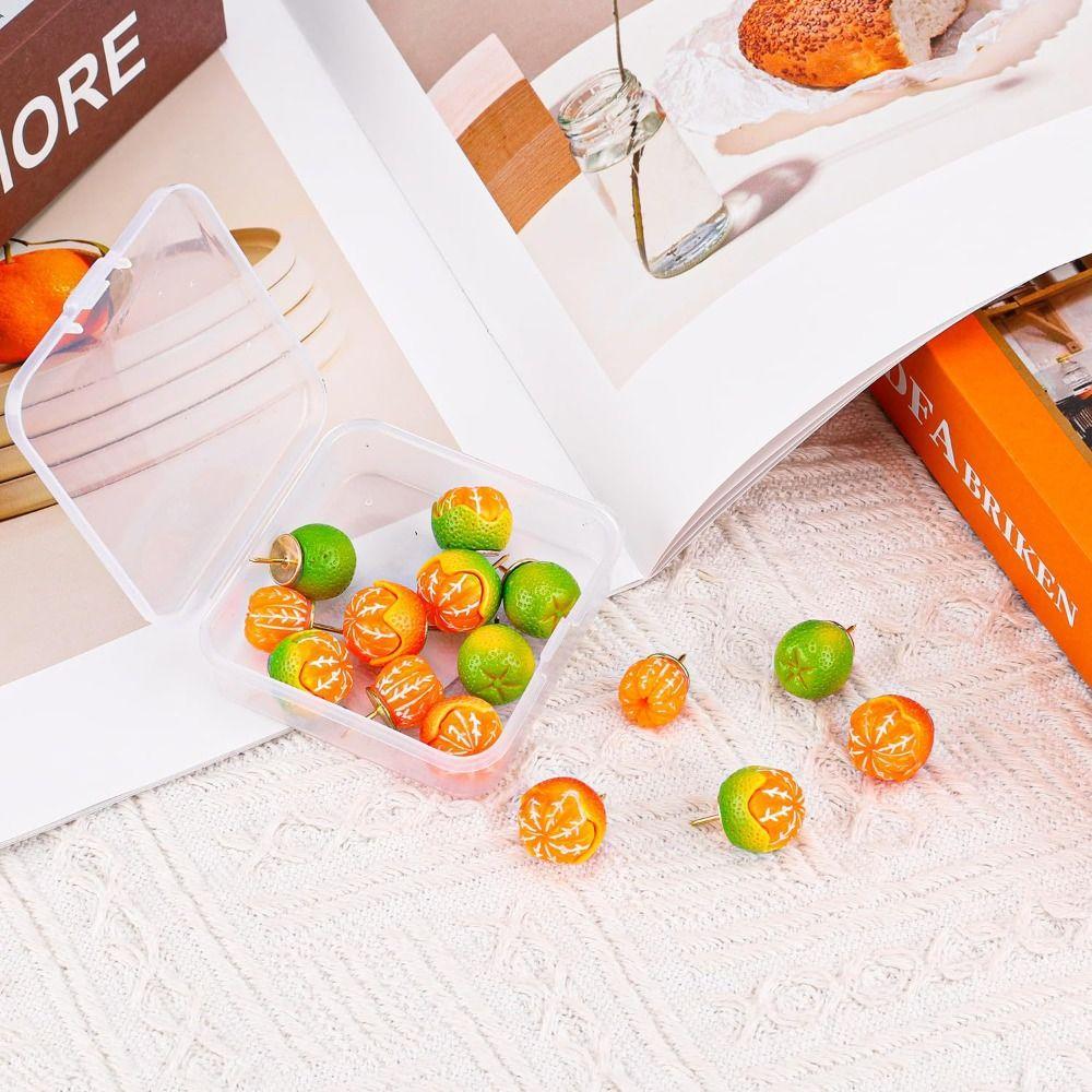 15Pcs Creative Simulated Fruit Push Pins 3D Thumb Tacks Decorative Studs Office School Supplies