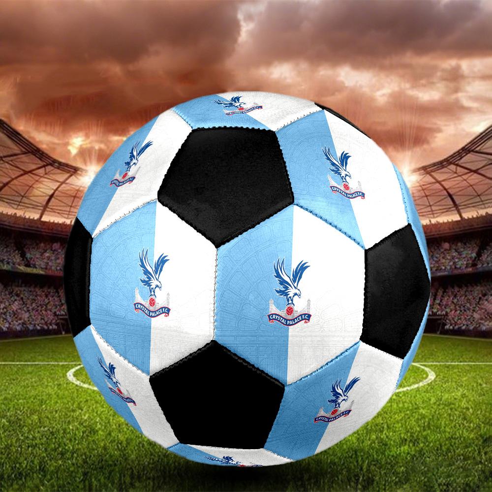 Pallone da Calcio Crystal Palace F.C Colorato Per Tutte le Età Cucito a Macchina PVC Pronto per la Competizione Resistente Alto Rimbalzo.TAGLIA5