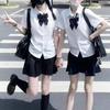Japanese Academy-Style JK Uniform Set: Women's Short Sleeve Shirt & Pleated Skirt