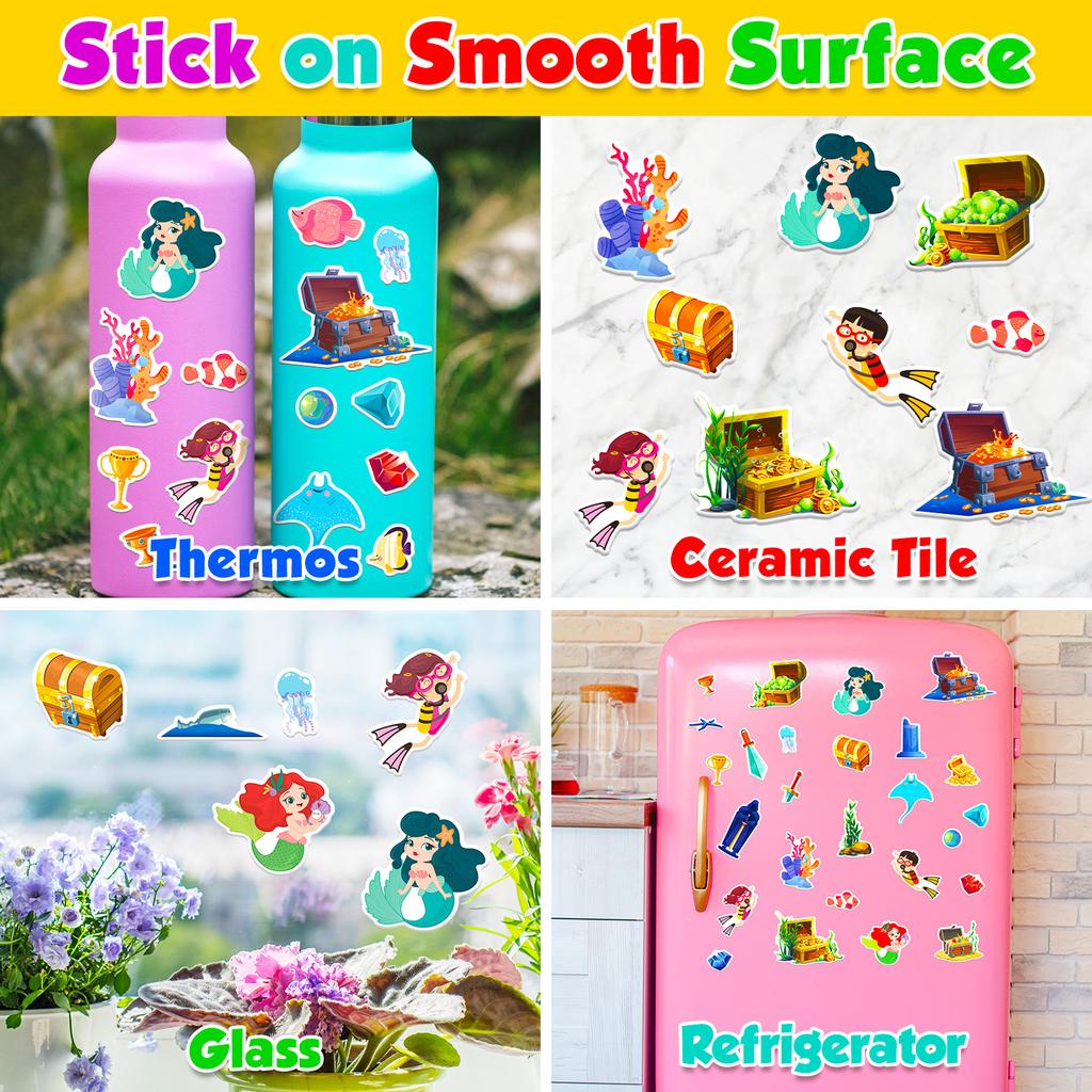 Children's Sticker Book Early Education Concentration Cultivation Repeatedly Paste Treasure Ocean Scene Sticker Book