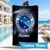Custom Name Beach Towel Blue Stars Cruzeiro Football Microfiber Beach Towel, Lightweight for Summer Travel, Swimming Pool Fan Birthday Gift