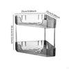 2 Layer Anti Slip Modern Sundries Organizer for Living Room Hotel Restaurant clear white