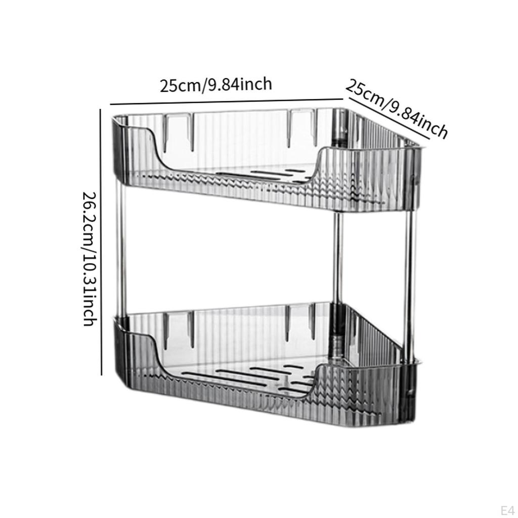 2 Layer Anti Slip Modern Sundries Organizer for Living Room Hotel Restaurant clear white