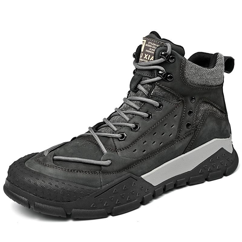 

Мужские походные ботинки нескользящие легкие износостойкие кожаные ботинки для альпинизма для активного отдыха путешествий бездорожья пустыни 44