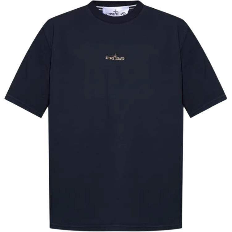 Stone Island Pullover Ronde Hals Badge Korte Mouw T-shirt Heren T-shirts K2S152100037S0197-V0020 XL