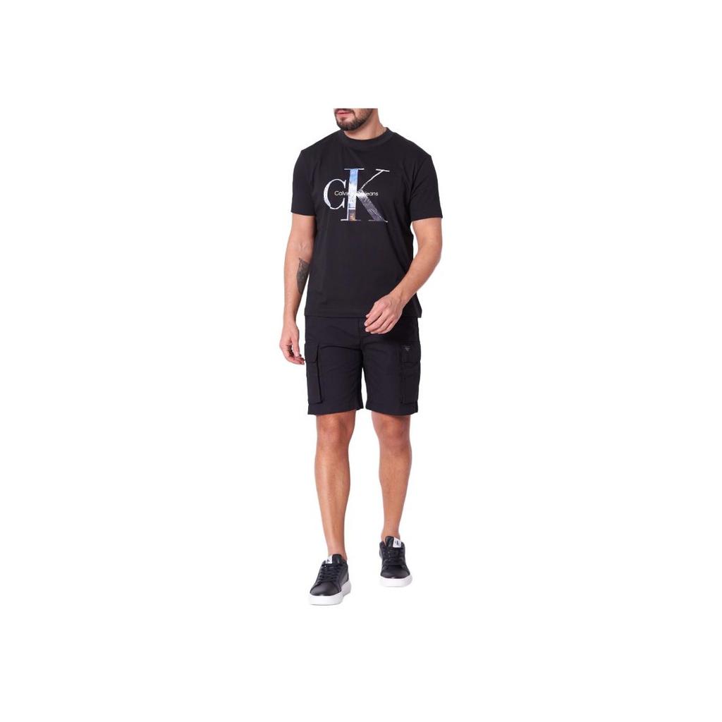 Calvin Klein Logo Print Short Sleeve Crew Neck T-Shirt Men Tops Black J30J327483-BEH