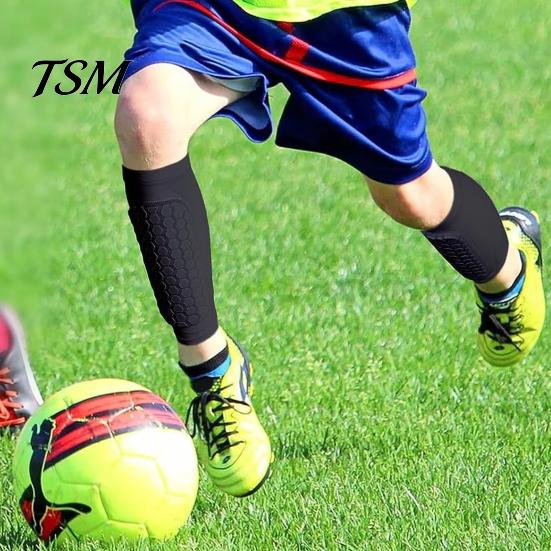 Attrezzatura da Calcio Traspirante Parastinchi per Bambini Ragazzi Adulti Manica a Compressione Leggera per Polpaccio con Imbottiture a Nido d'Ape Protettiva per Calcio Durevole in EVA