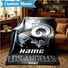 Custom Name Rams Fan Gear USA Blanket Lightweight Ideal Bedding Blanket Perfect for Travel, Camping, Living Rooms, Sofas, Christmas Gift
