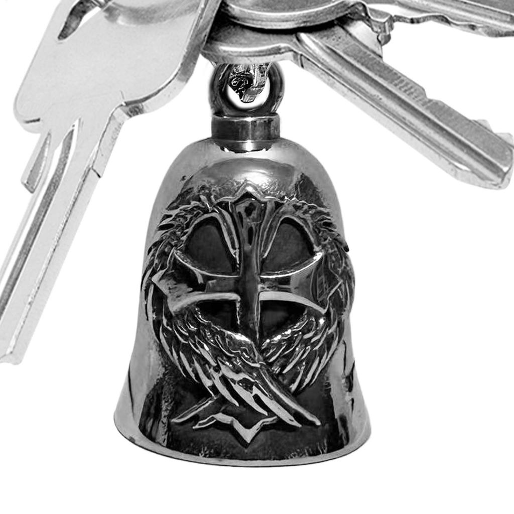 Retro Cross Motorcycle Charm Riding Bell Bikers Good Luck Bell Hanger Alloy Key Chain Accessory Riding Protection Pendant