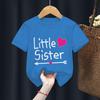 SiblingThemed Girl Clothing Big Sister Little Sister Print Summer Kids T Shirt Graphic Shirt Girls Tops Sibling Cartoon Tshirt