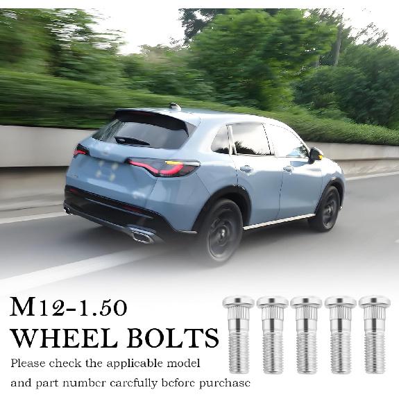 5PCS M12X1.50 Wheel Stud 90113S5H005 610-269,Steel Wheel Bolts,Replacement Wheel Lug Stud Kit Compatible With Acura Honda
