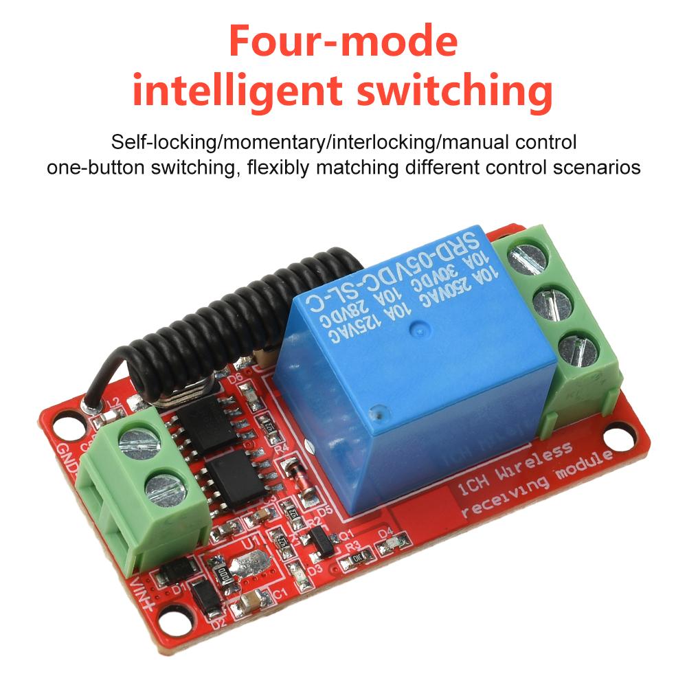 433M DC 5V/12V/24V Kabelloses Schaltermodul Relais Fernbedienung Infrarotempfänger Elektronik-Kit