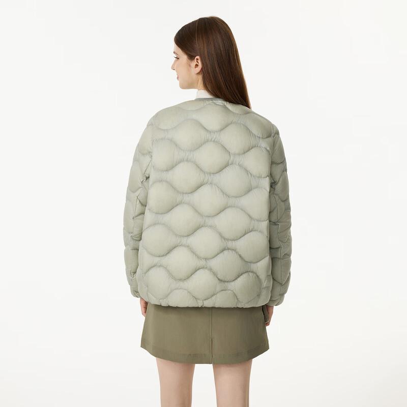 Tanboer Kadın Yakasız Hafif Bol Kesim Kaz Tüyü Mont 5330270D