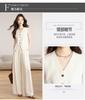 Two Piece Set of Old Money Style Vest Wide Leg Pants