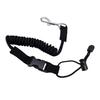 Kayak Paddle Leash Stretchable Shock Cord Fishing Pole Safety Tether with Ti Alloy Hook Black
