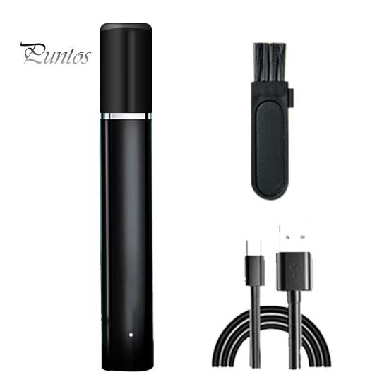 

Перезаряжаемый триммер для волос в носу для мужчин и женщин IPX7 водонепроницаемый электрический триммер для волос в носу 360-градусный инструмент для ухода за двусторонним лезвием с функцией очистки чёрный