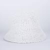 Womens Straw Sun Hat Woven Bucket Hat Fishing Hat Beach Hat Foldable Cap Solid Color Straw Beach Hat Summer