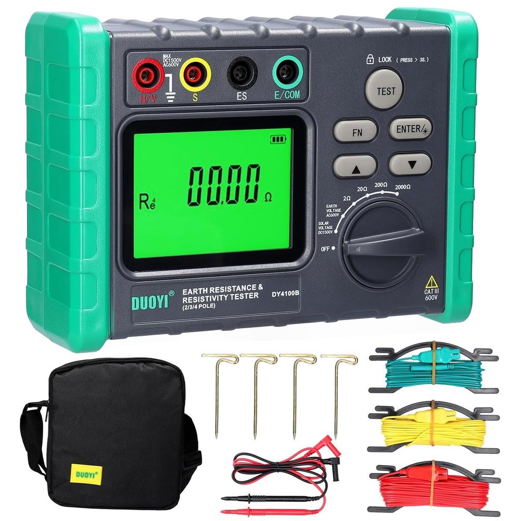High Accurancy Digital Grounding Resistance Tester Multi-Gear Ground Resistance Tester Voltage Meter Megohmmeter Voltmeter