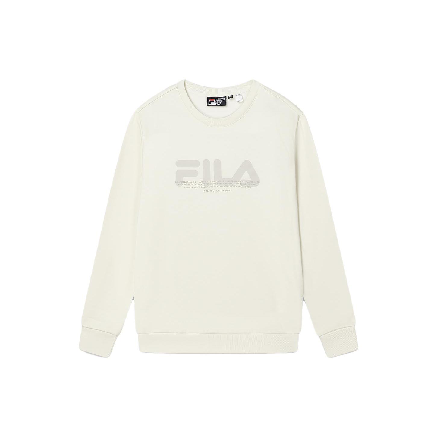 New FILA Sweatshirt Men s Feather Soft White F11M349213F-IV XL