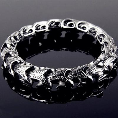Pulsera de Hueso de Dragón Dominante Estilo Punk Marca de Tendencia para Hombres Rock