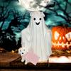 Ghost Dog Statue Halloween Spooky Resin Figurine Ghost Walking Dog Sculpture Garden Indoor Outdoor Decoration