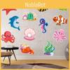 Birthday Party Kid Ocean Theme Wall Stickers With Starfish Turtles Design Sharks