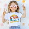 T-shirt with Dachshund Teckel dog print,fun t-shirts for babies,t-shirt for kids,white short-sleeve summer t-shirts for children