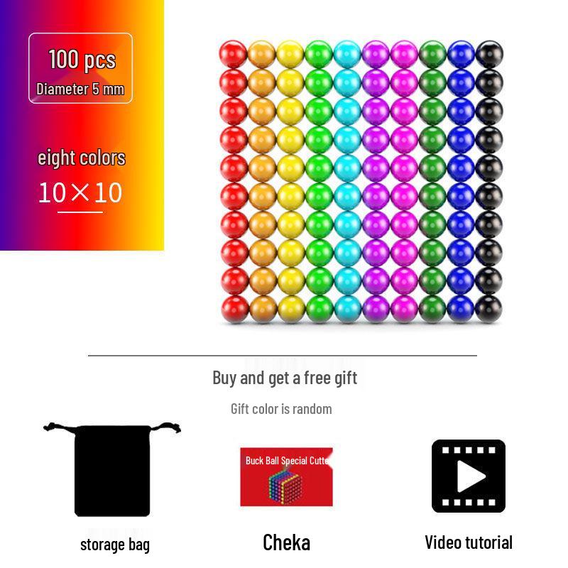 Buck Ball 1000: Magnetic Balls & Sticks Educational Set for Decompression & Creativity