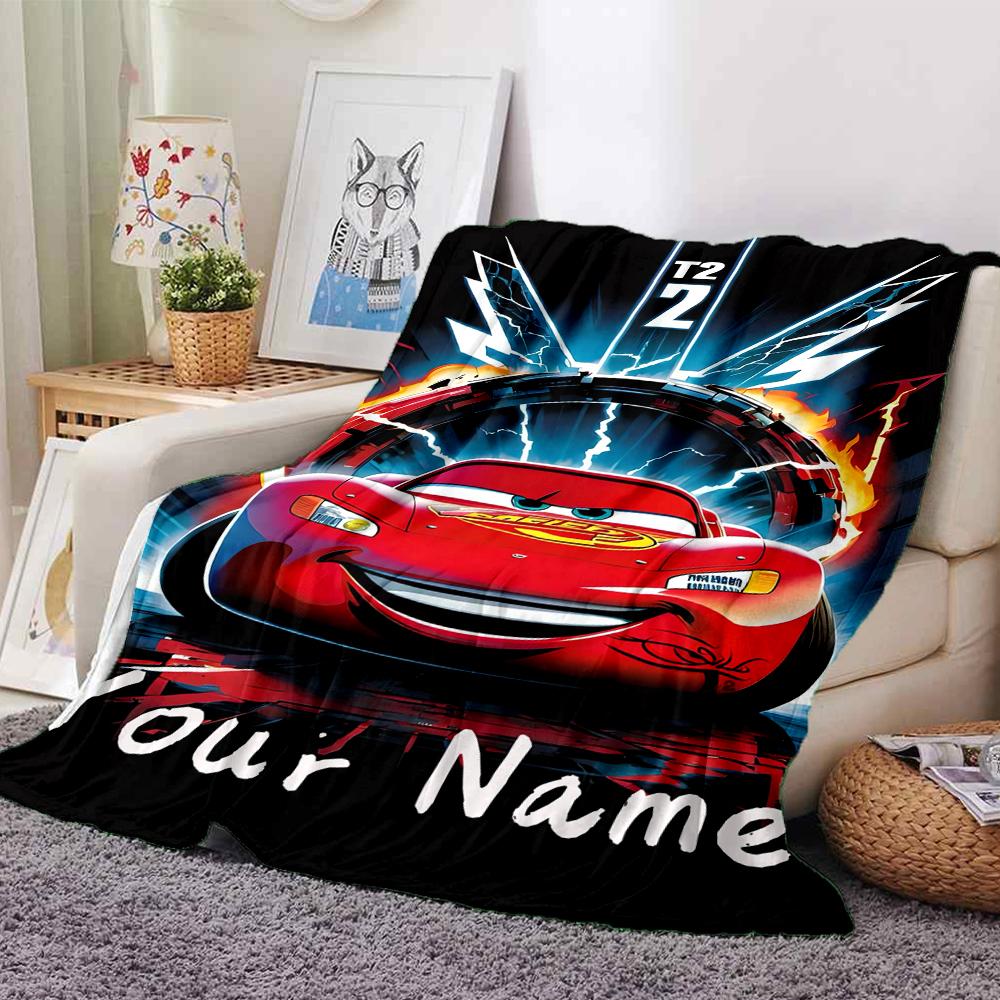 Custom Name McQueen's Race Day blanket for Couch & Bed, Plush Cozy Fuzzy Blanket Super Soft & Warm Blankets for Fall and Winter. 0908470
