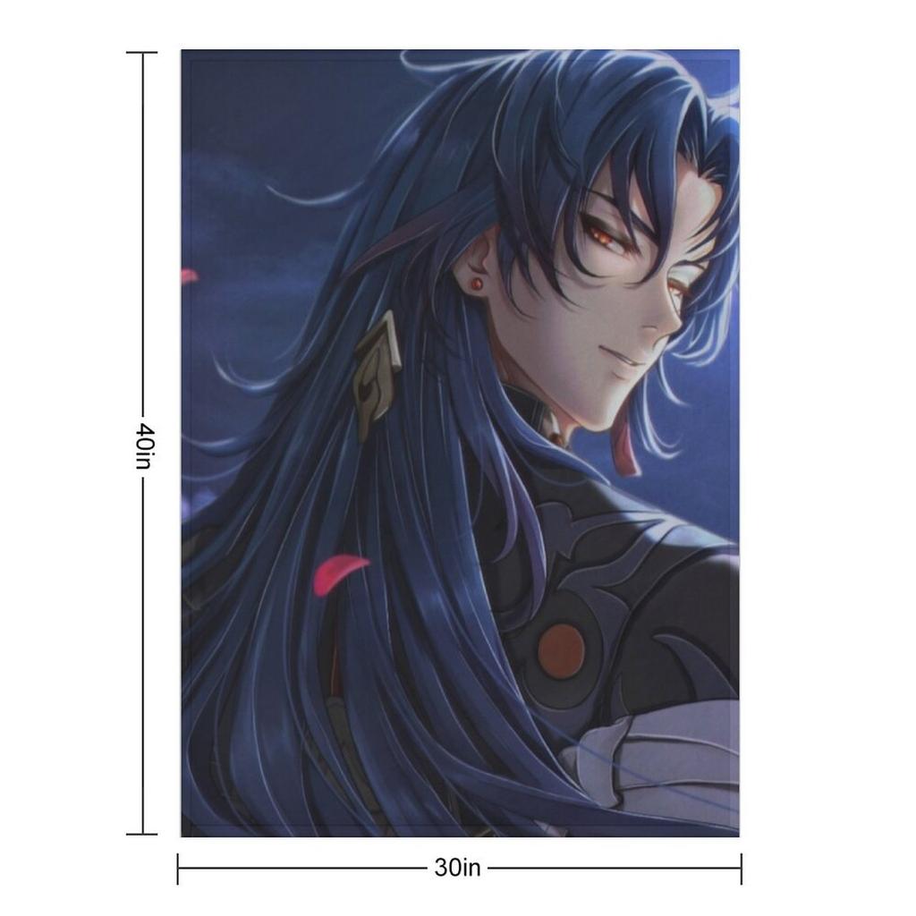 Blade (honkai Star Rail) Throw Blanket Moving Flannel Fabric Manga Soft Plush Plaid Blankets