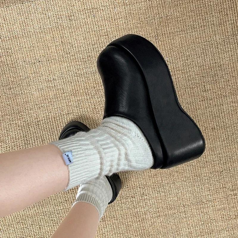 Fashion Platform Flats Women Mules Slippers Casual Outdoor Warm Slides Autumn Winter Comfort Women's Shoes