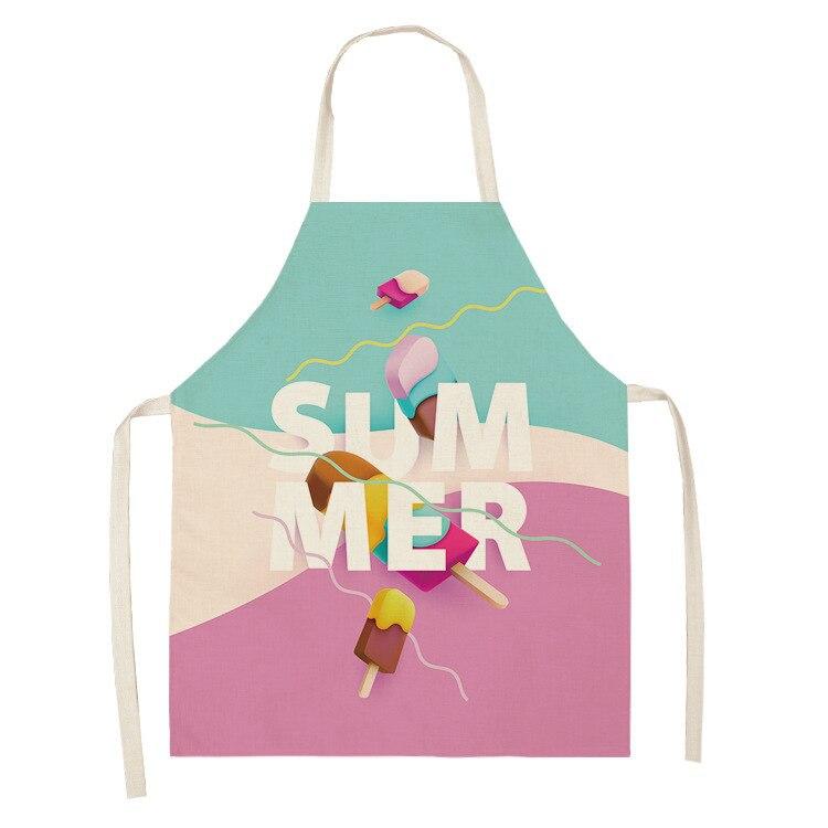 Oil and Stain Proof Chef's Apron Ice Cream Women's Kitchen Linen Apron Waterproof Barber's Apron Unicorn Apron Cleaning Tools