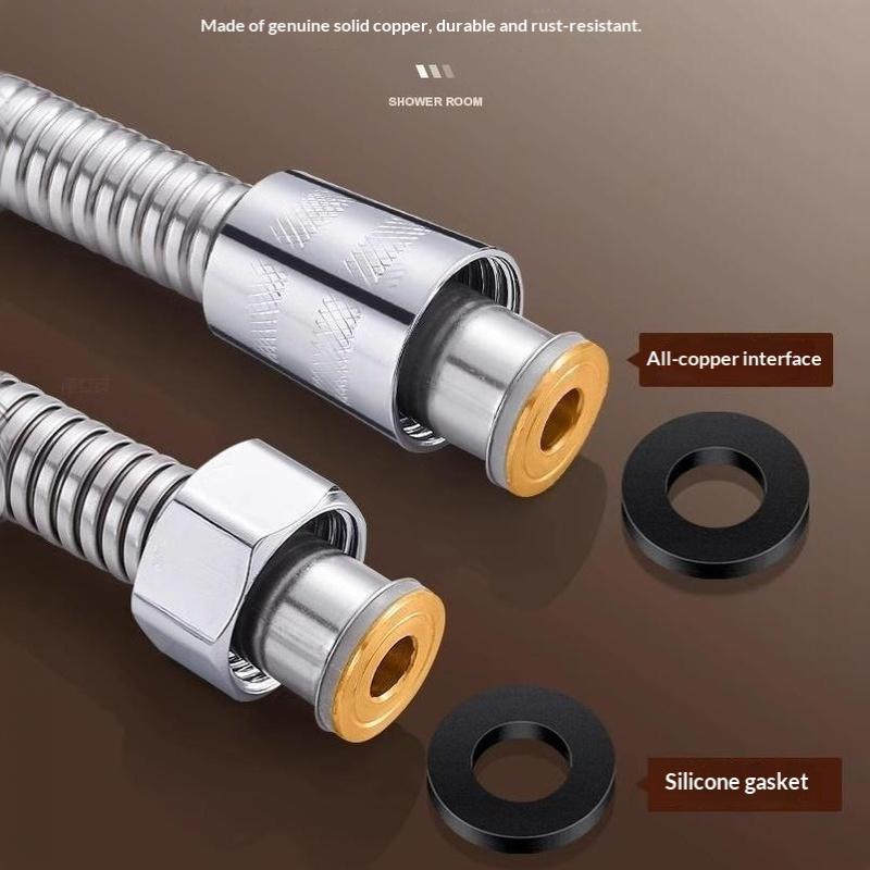 1 Peça Tubulação de Banheiro Impermeável Tubo de Água Flexível de Aço Inoxidável Tubo para Chuveiro Acessórios de Banheiro