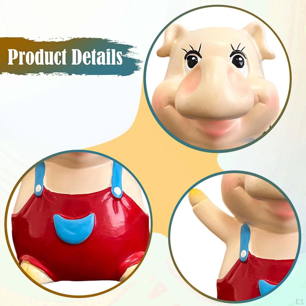 Piggy Figurine Tabletop Ornament Funny Spectacle Holder Decorative Eyeglass Retainer for Entrance